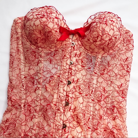 Savage X Fenty Candy Apple Lace Corset - Picture 5 of 8
